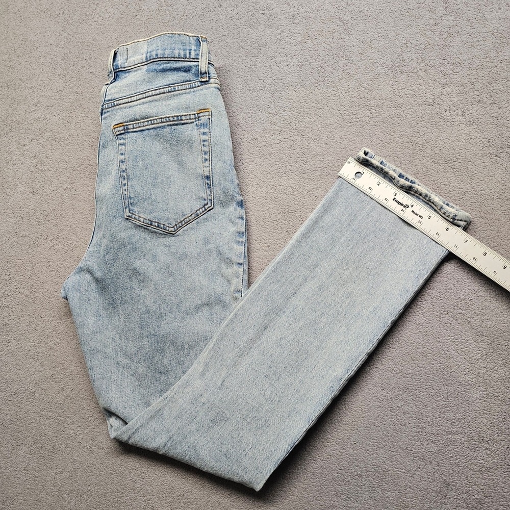 Abercrombie & Fitch 90s Jeans Womens 28/6 Blue Denim High Rise Slim Straight Leg - Picture 7 of 11